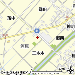 愛知県岡崎市島坂町河原71周辺の地図