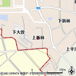 愛知県阿久比町（知多郡）草木（上新林）周辺の地図