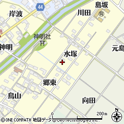 愛知県岡崎市島坂町水塚15周辺の地図