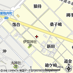 愛知県岡崎市渡町新田西周辺の地図