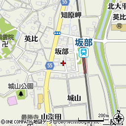 愛知県阿久比町（知多郡）卯坂（坂部）周辺の地図
