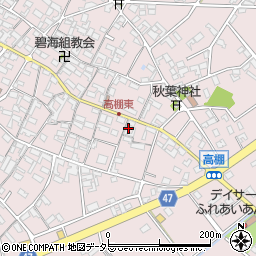 愛知県安城市高棚町郷461周辺の地図