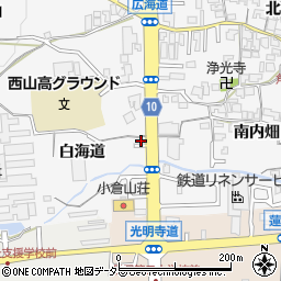 京都府長岡京市井ノ内白海道1-10周辺の地図