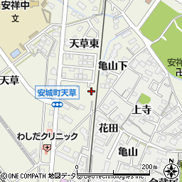愛知県安城市安城町亀山下16-25周辺の地図