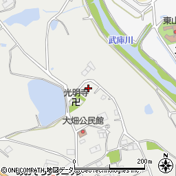 兵庫県三田市大畑208周辺の地図