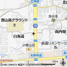 京都府長岡京市井ノ内白海道1-11周辺の地図