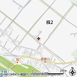 滋賀県大津市枝2丁目周辺の地図