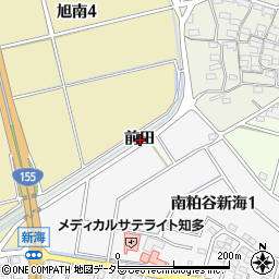 愛知県知多市金沢前田周辺の地図
