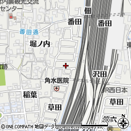 京都府向日市鶏冠井町沢ノ西周辺の地図