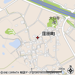 兵庫県加西市窪田町周辺の地図