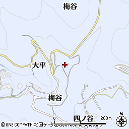 京都府宇治市東笠取梅谷周辺の地図