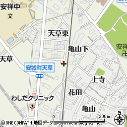 愛知県安城市安城町亀山下16-27周辺の地図