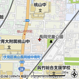 京都府京都市伏見区桃山長岡越中南町69周辺の地図