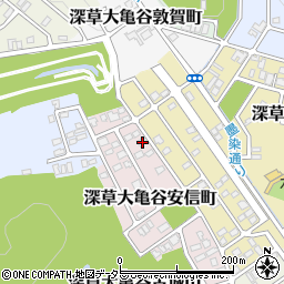京都府京都市伏見区深草大亀谷安信町22周辺の地図