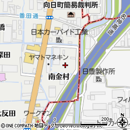 京都府向日市鶏冠井町南金村周辺の地図