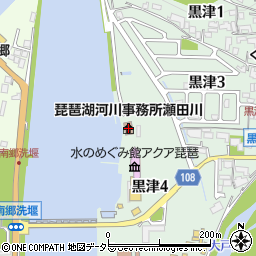 琵琶湖河川事務所瀬田川周辺の地図