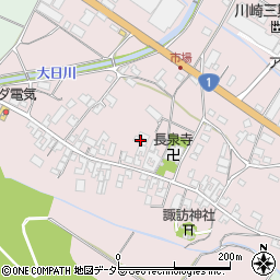 滋賀県甲賀市土山町市場206周辺の地図