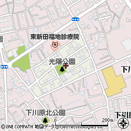 静岡県静岡市駿河区光陽町周辺の地図