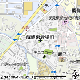 京都府京都市伏見区醍醐東合場町周辺の地図