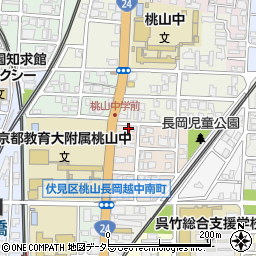 京都府京都市伏見区桃山長岡越中南町66-1周辺の地図