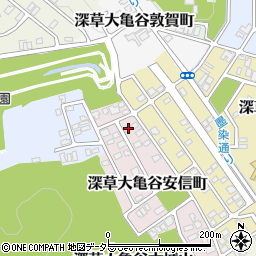 京都府京都市伏見区深草大亀谷安信町39周辺の地図