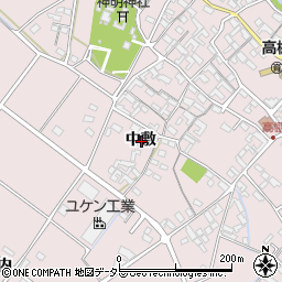 愛知県安城市高棚町中敷周辺の地図
