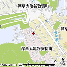京都府京都市伏見区深草大亀谷安信町21周辺の地図