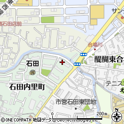 京都市役所都市計画局　石田市営住宅管理事務所周辺の地図