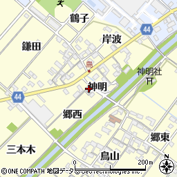 愛知県岡崎市島坂町神明3周辺の地図