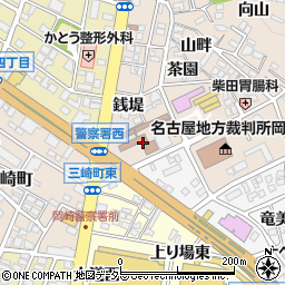 岡崎警察署周辺の地図