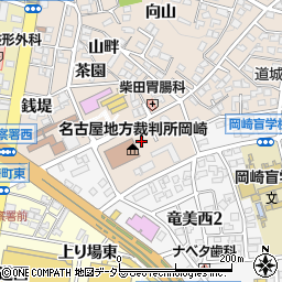 愛知県岡崎市明大寺町奈良井周辺の地図