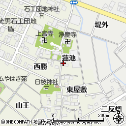 愛知県岡崎市上佐々木町蓮池15周辺の地図