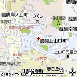 醍醐南市営住宅周辺の地図