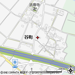 兵庫県加西市谷町周辺の地図