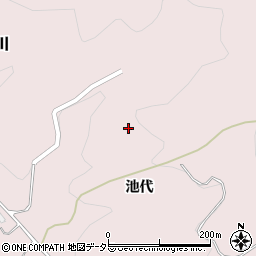 愛知県新城市横川池代周辺の地図