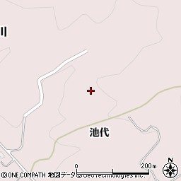 愛知県新城市横川（池代）周辺の地図