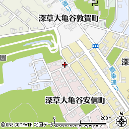 京都府京都市伏見区深草大亀谷安信町18周辺の地図