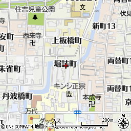 京都府京都市伏見区堀詰町周辺の地図