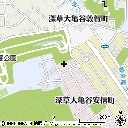 京都府京都市伏見区深草大亀谷安信町13周辺の地図