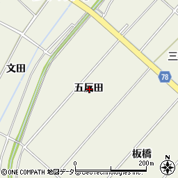 愛知県安城市安城町五反田周辺の地図
