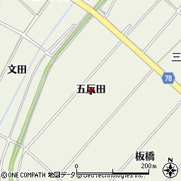愛知県安城市安城町（五反田）周辺の地図