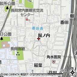 京都府向日市鶏冠井町堀ノ内周辺の地図