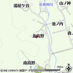 兵庫県宝塚市上佐曽利北高野周辺の地図