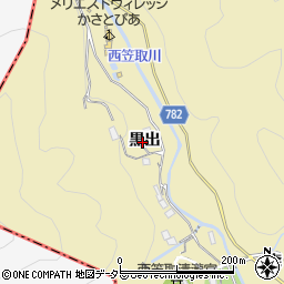 京都府宇治市西笠取黒出周辺の地図