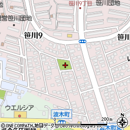 笹川6号公園周辺の地図