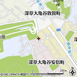京都府京都市伏見区深草大亀谷安信町17周辺の地図