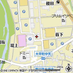 愛知県岡崎市大平町八ツ幡76周辺の地図