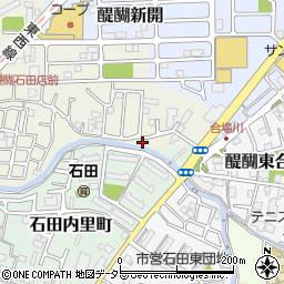 京都府京都市伏見区石田大受町6-5周辺の地図