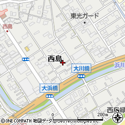 静岡県静岡市駿河区西島674周辺の地図