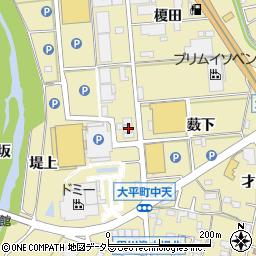 愛知県岡崎市大平町八ツ幡周辺の地図